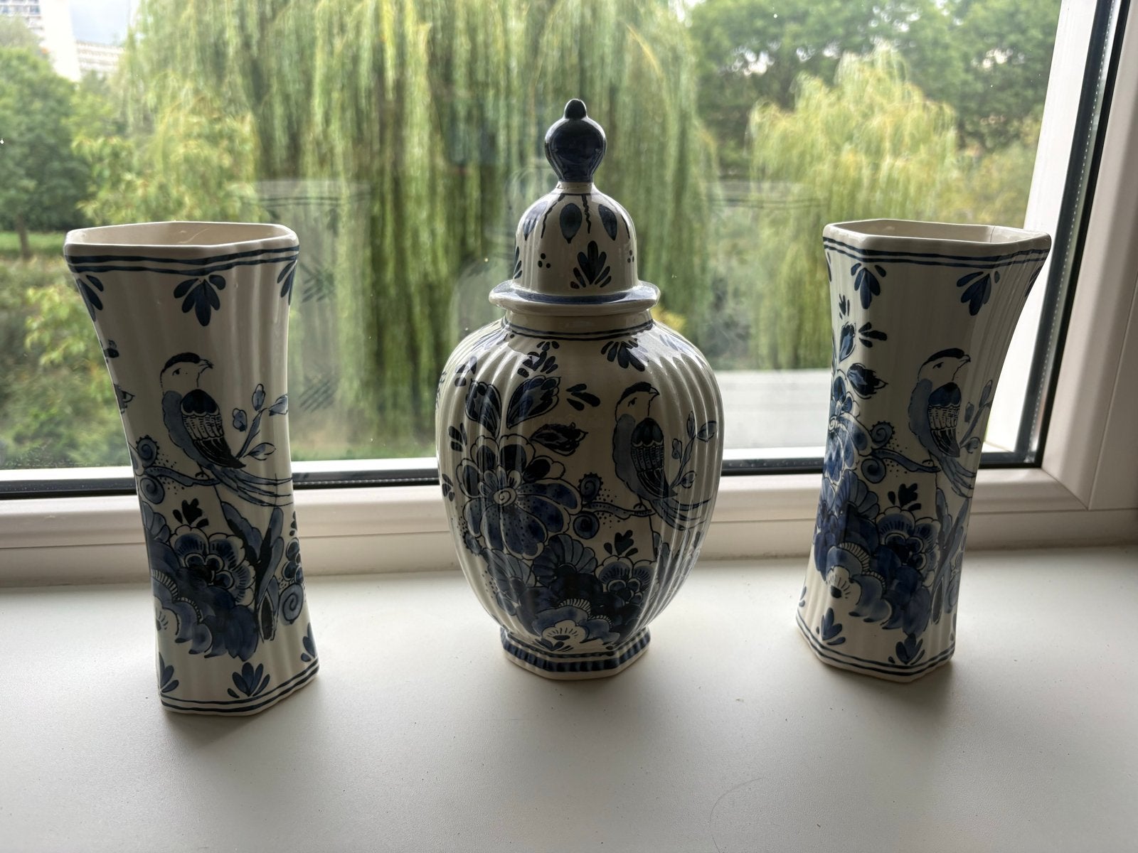 Delfts Blauw Vazen en Pot - Handbeschilderd Holland, Ophalen
