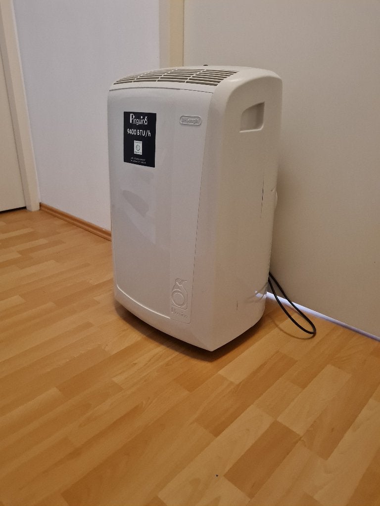 Delonghi Pinguino 9400 BTU/H - mobiele airco, Ophalen, Gebruikt, 3 snelheden of meer, Koelen en Ontvochtigen