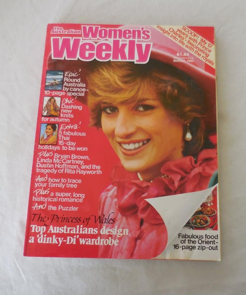 Australian Women's Weekly March 1983+Princess of Wales Diana, Ophalen, Zo goed als nieuw, Buitenland, Tijdschrift of Boek