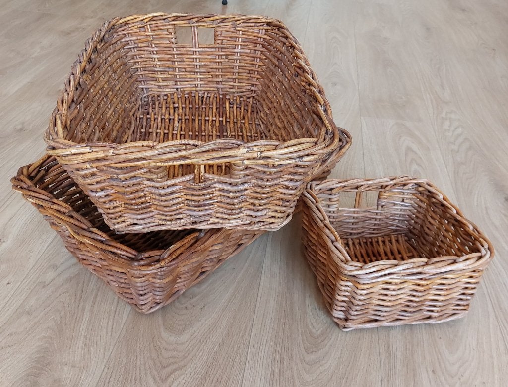 Ikea rieten mand, Ophalen, Gebruikt, Rond, Riet