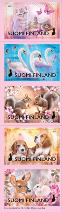 12-06 Finland MI 2829/33 strook postfris, Verzenden, Finland, Postfris