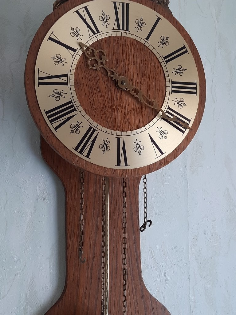 1 hele mooie klok te koop, Ophalen, Wandklok, Analoog, Zo goed als nieuw