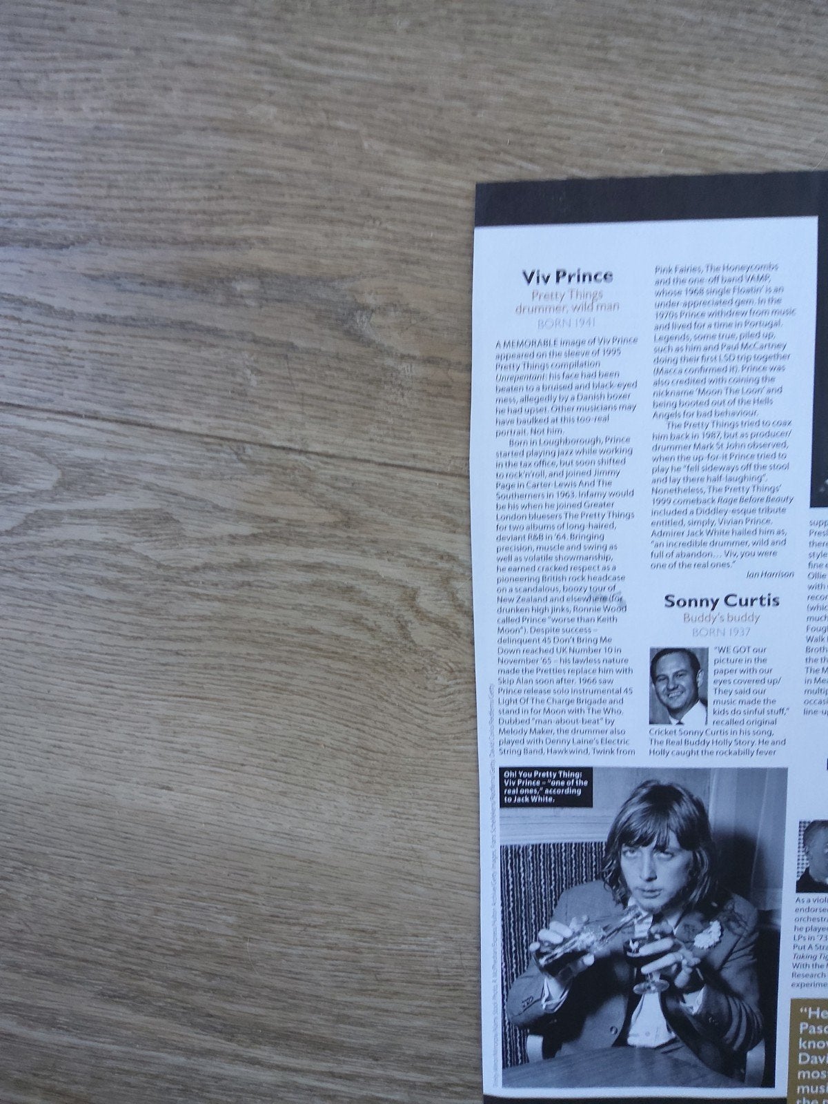 The Pretty Things:  Viv Prince died, Ophalen of Verzenden, 1980 tot heden, Tijdschrift