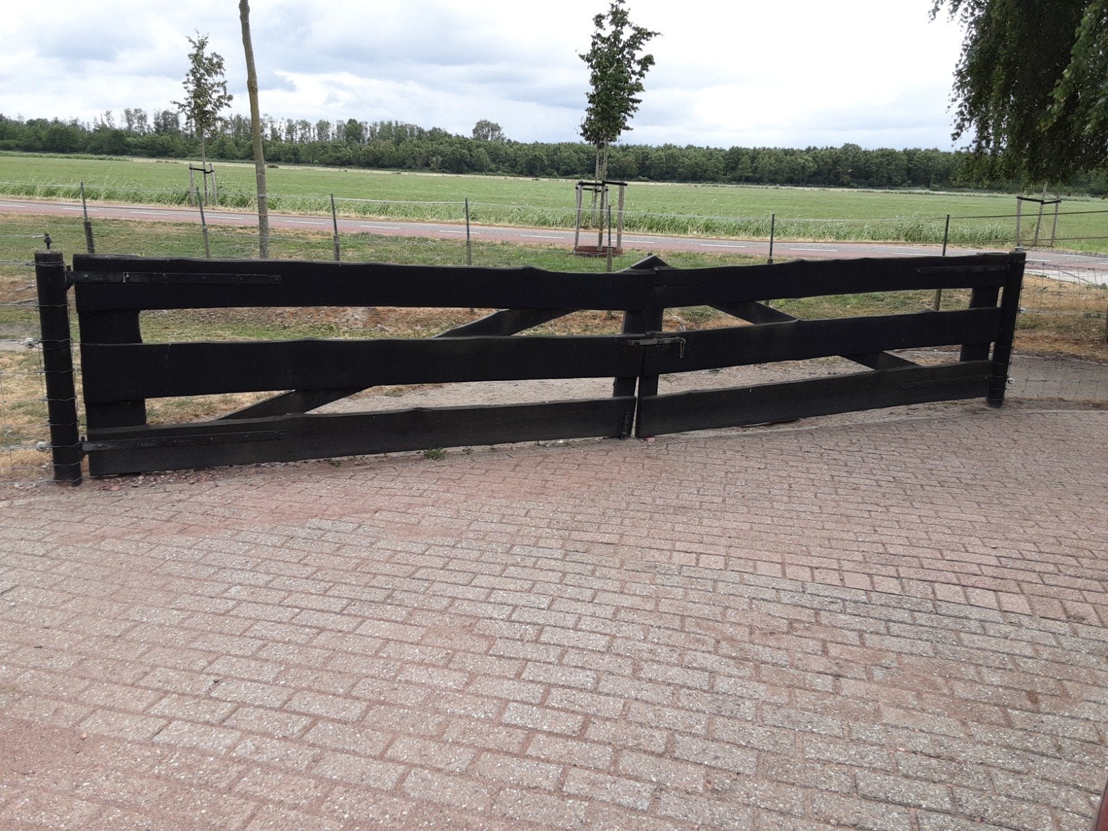 houten poort / landhekken 6.00 meter breed