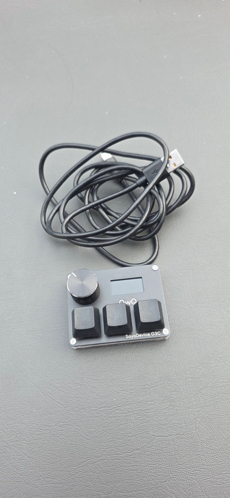 SayoDevice QwQ 03C Macro Pad met 3 Toetsen en Draaiknop, Verzenden, Overige typen, Zo goed als nieuw, Bedraad