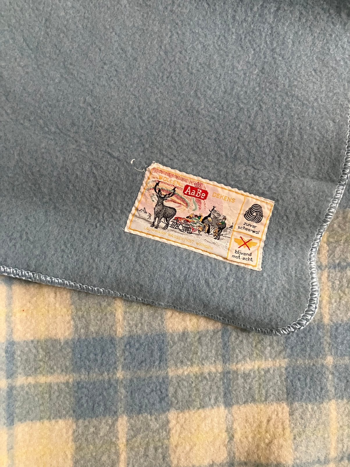 3 x vintage wollen baby dekens AaBe Woolly zuiver wol‼️, Ophalen of Verzenden, Gebruikt, Wol, Deken of Dekbed
