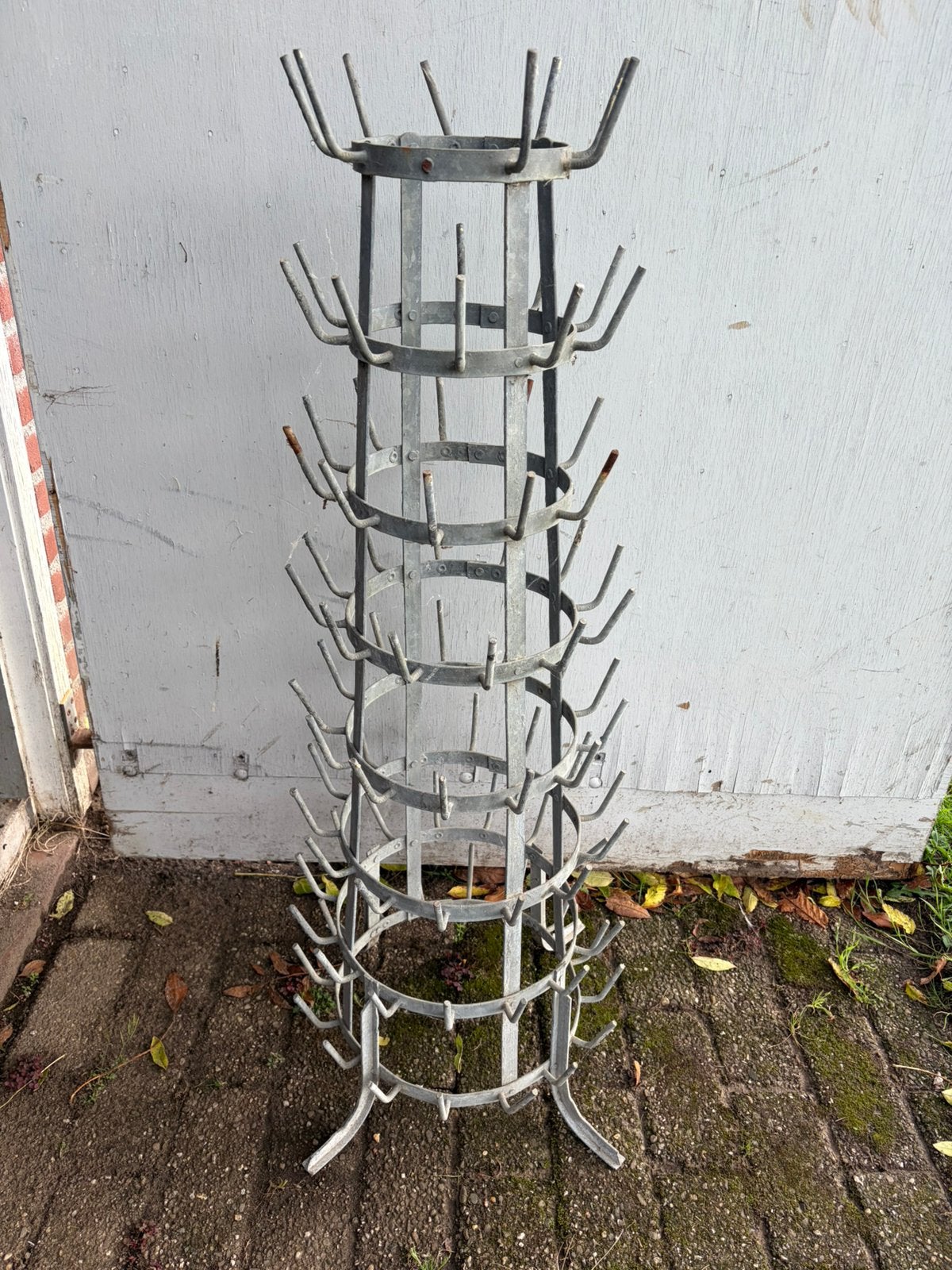 Oud metalen wijnrek., Ophalen, Zo goed als nieuw, Metaal, 25 flessen of meer