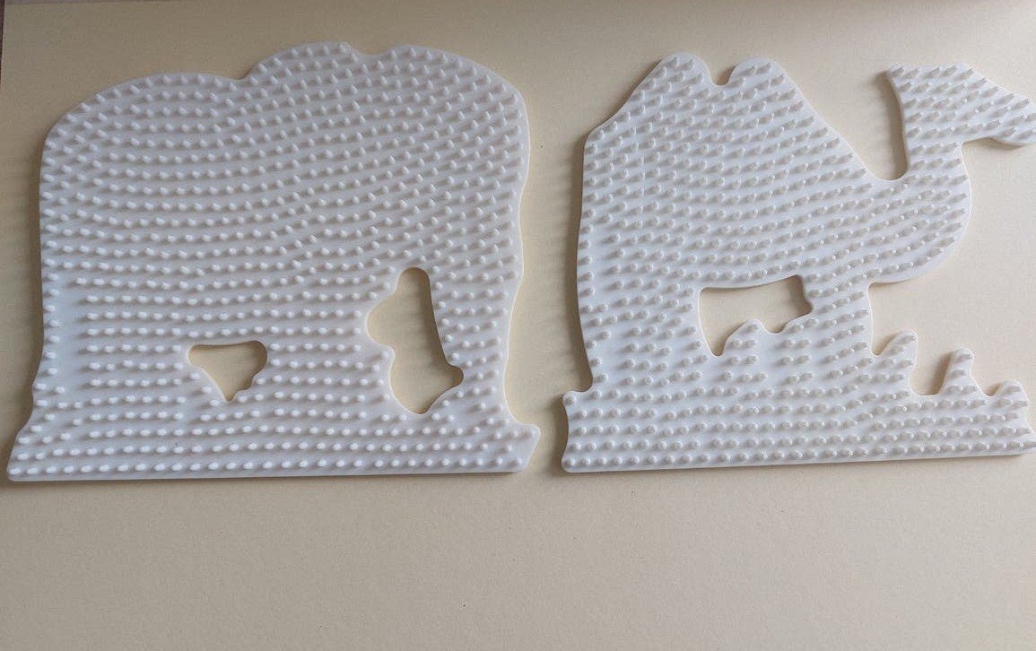 Twee Hama strijkkralen platen, Ophalen, Gebruikt, Kunststof, Hama