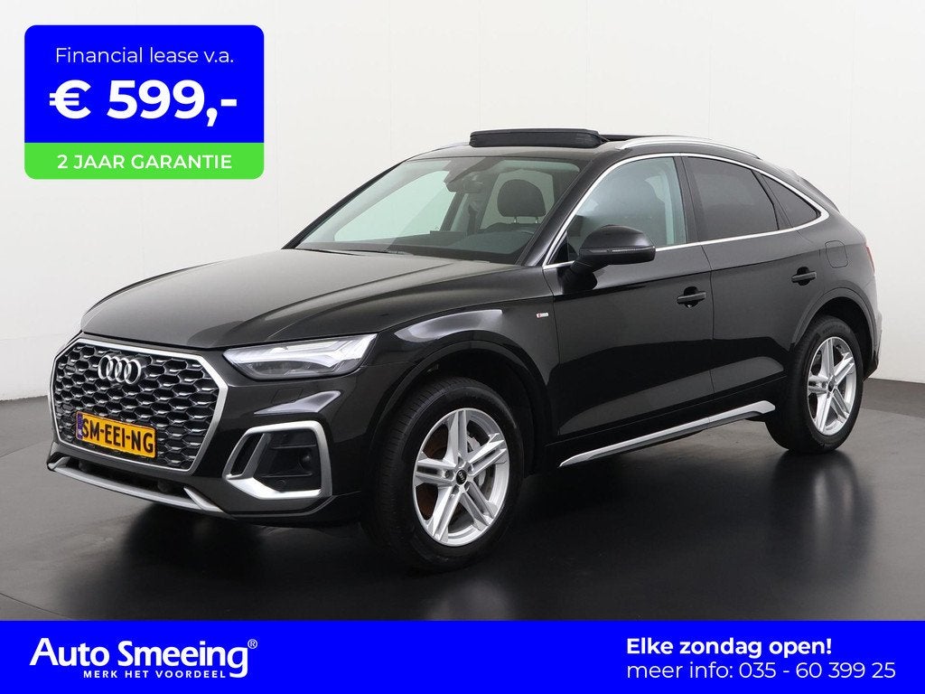 Audi Q5 Sportback 50 TFSIe S edition | Panoramadak | Leder |, Auto's, Audi, Automaat, 12 maanden, 14 kWh, Gebruikt