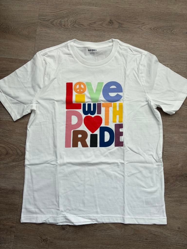 Nieuw Pride T-shirt Maat M - Love With Pride, Ophalen of Verzenden, Nieuw, Wit