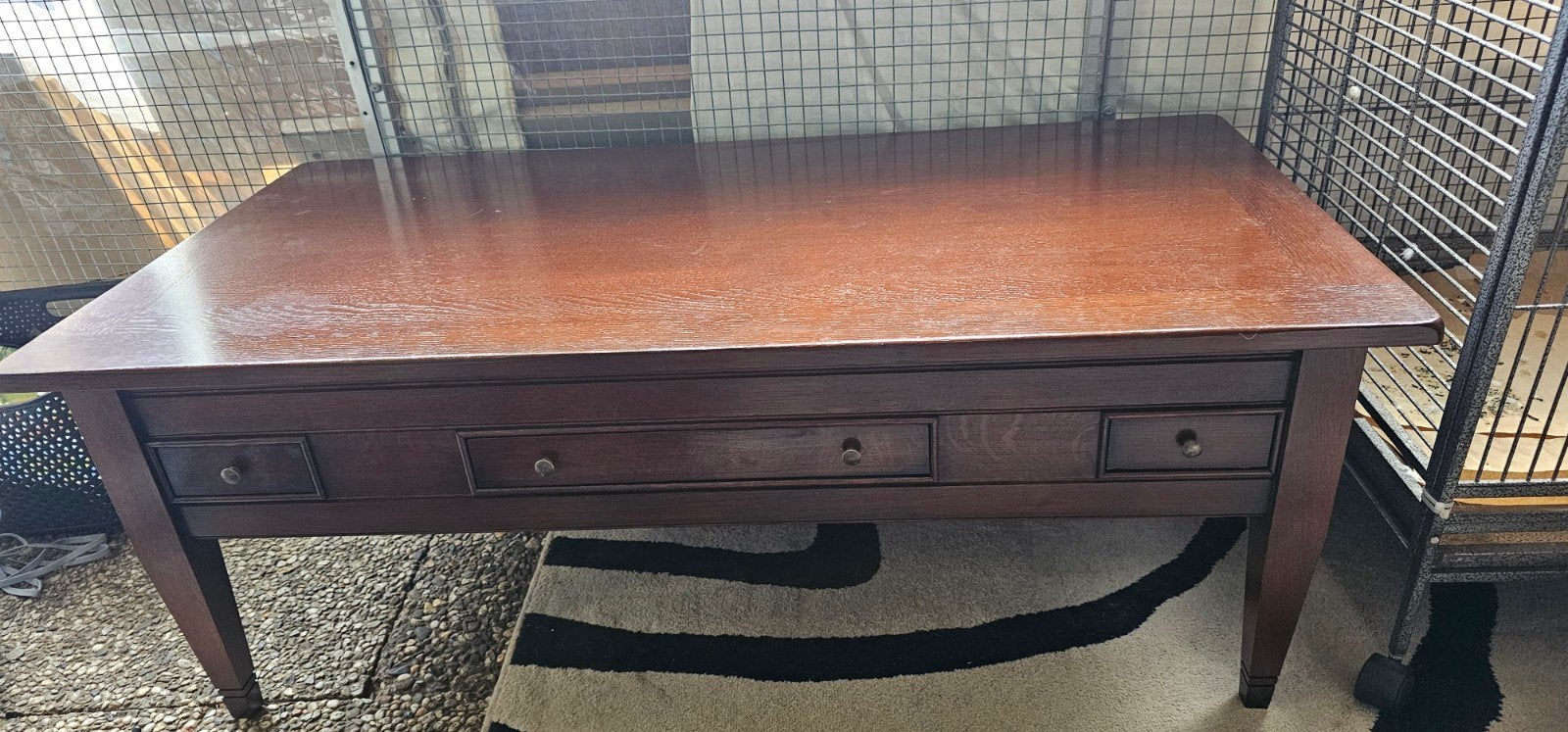 salontafel, Huis en Inrichting, 100 tot 150 cm, Eikenhout, Zo goed als nieuw, Rechthoekig