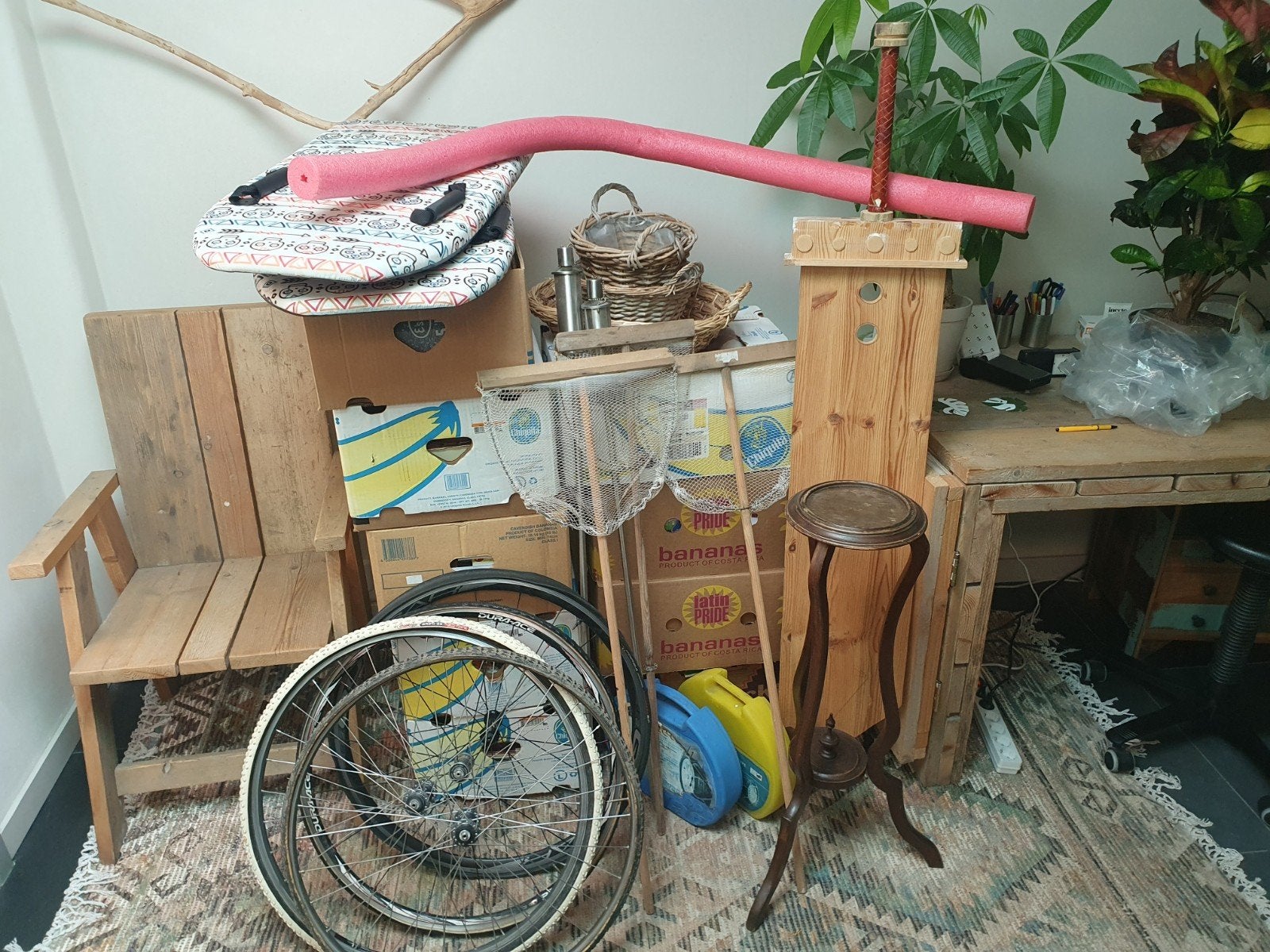 rommelmarkt spullen, Ophalen, Gebruikt