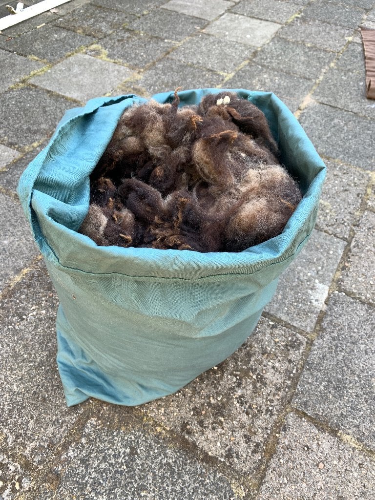 Rauw Schaap Wol 2.5 kg GRATIS., Ophalen, Zo goed als nieuw, Spinwol
