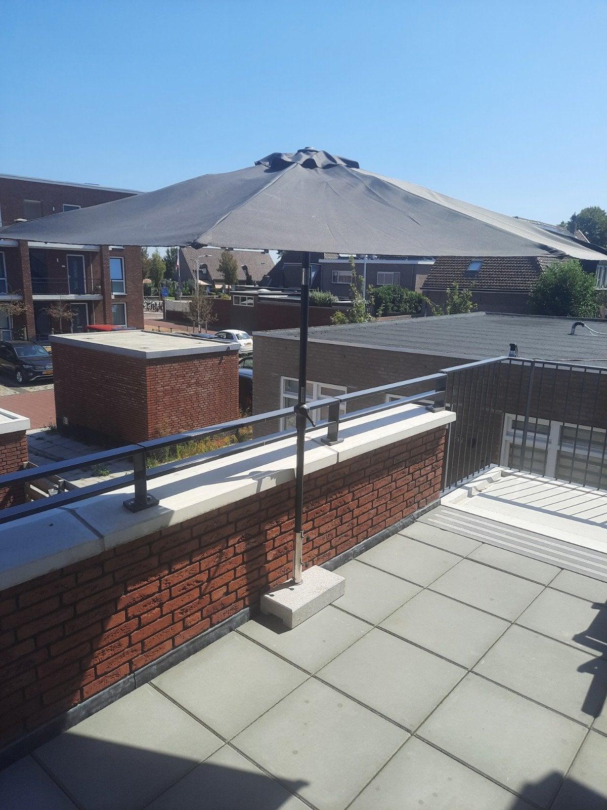 halve parasol met voet balkon, Eén persoon