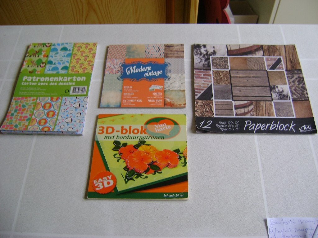 4del borduurblok patronen karton met en zonder glitter paper, Overige thema's, Nieuw, Meerkleurig, Ophalen of Verzenden