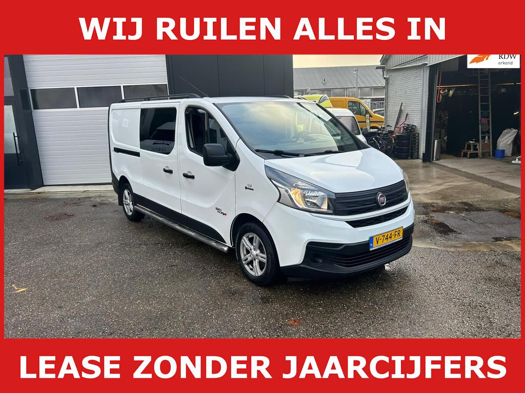 Fiat Talento 1.6 MJ L2H1 DC 6 pers leder euro 6, Auto's, Bestelauto's, 15 km/l, Gebruikt, 4 cilinders, Wit