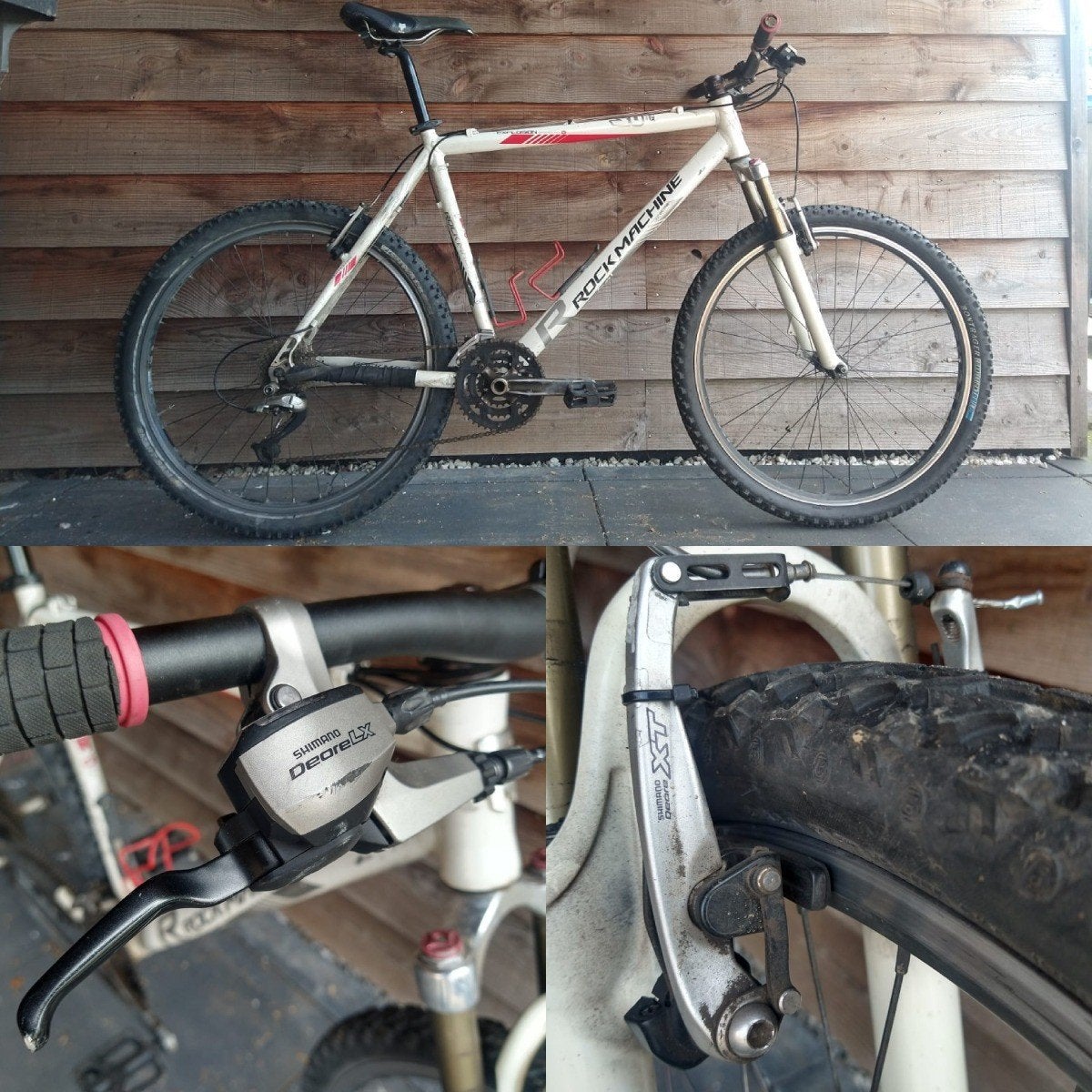 LX ST-M580 en XT BR-M760 afgemonteerde 26" Rock Machine MTB, Gebruikt, Hardtail, Velgrem, 53 tot 57 cm