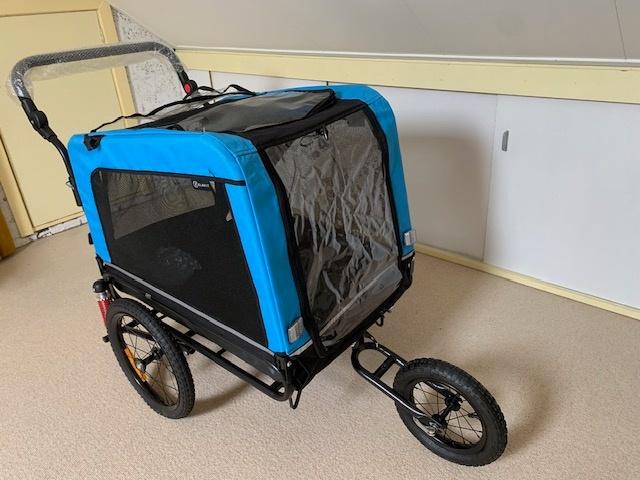 hondenkar, KLARFIT, Husky Var, hondenaanhanger, hondenbuggy, Ophalen, Opvouwbaar, 20 tot 40 kg, Zo goed als nieuw