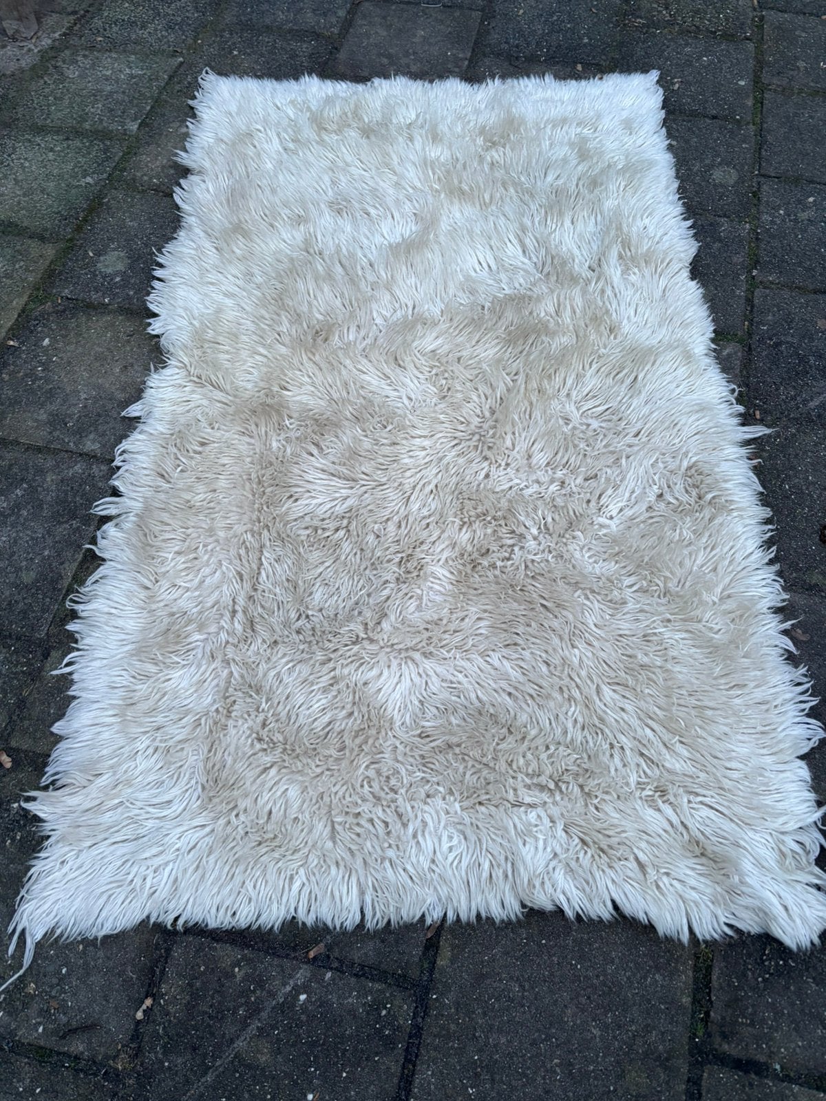 Sier plaid model vloerkleed 170x100cm nu 20 euro, Wit, Zo goed als nieuw, Plaid, 170 cm