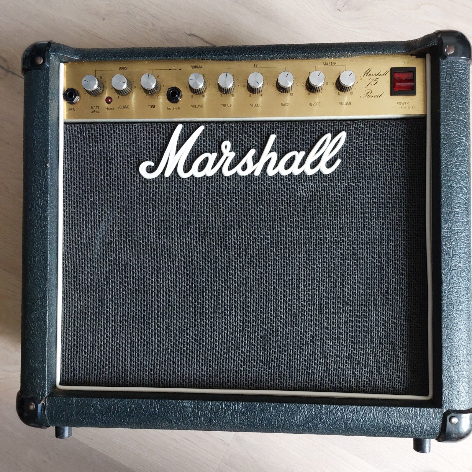 Marshall Reverb 75 (5275) Celestion Sidewinder+footswitch, Muziek en Instrumenten, Ophalen, Gebruikt, Gitaar, 50 tot 100 watt