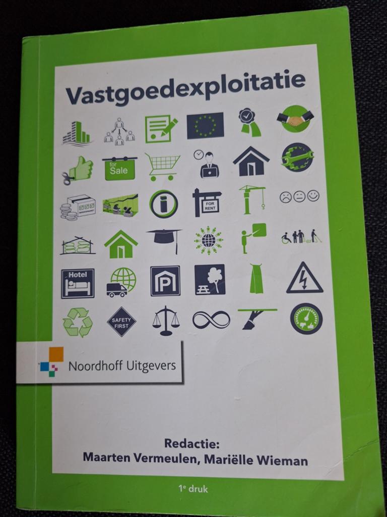 Vastgoedexploitatie 1e druk, Boeken, Zo goed als nieuw, Gamma, Maarten Vermeulen, Mariëlle Wieman, HBO