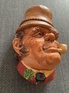 Bossons "Paddy" vintage krijtfiguur muurbeeldje wandmasker, Ophalen