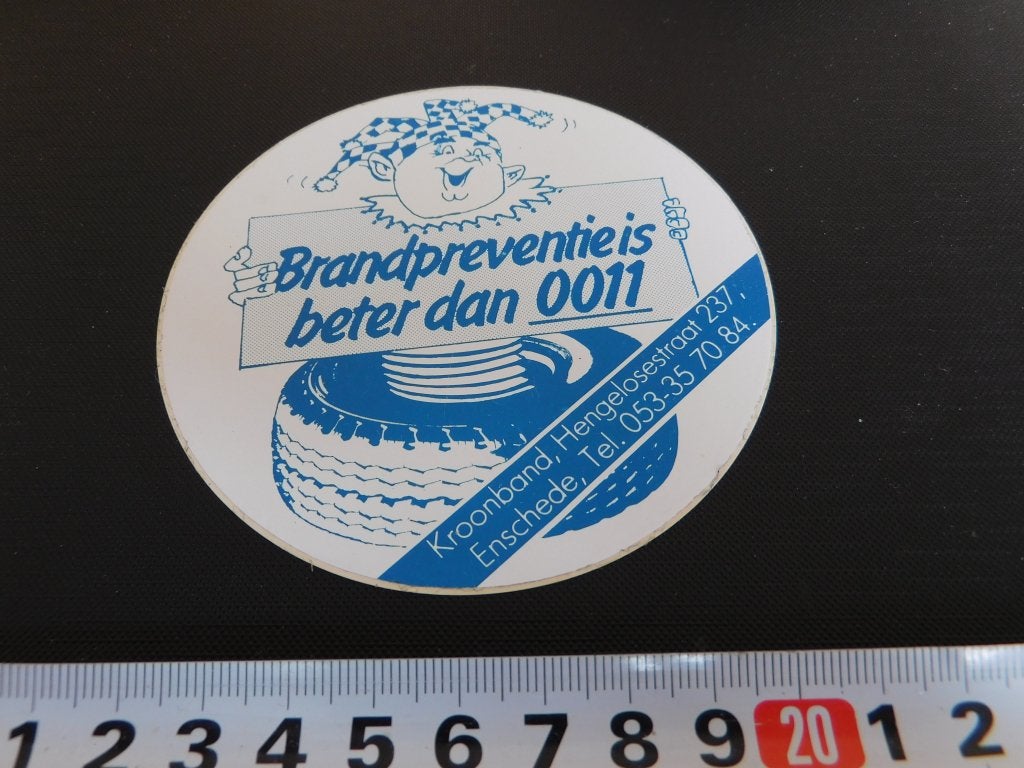 sticker Enschede Kroonband Hengelosestraat 237, Ophalen, Zo goed als nieuw