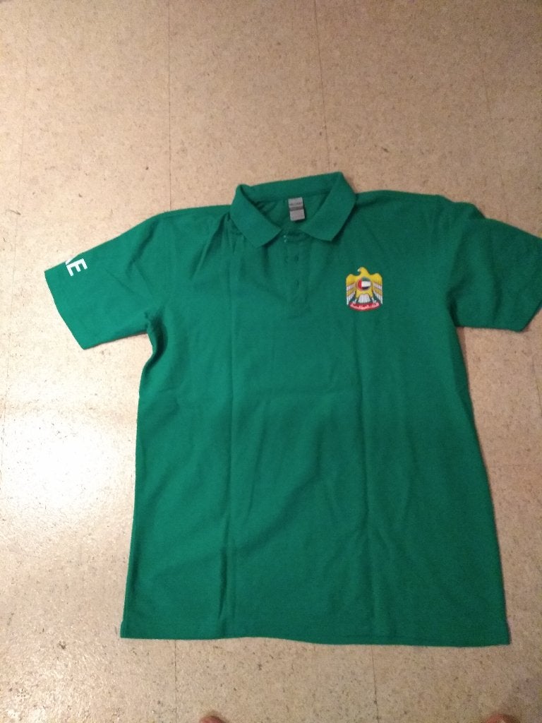 polo shirt met print, Ophalen of Verzenden, Groen, Gildan, Maat 56/58 (XL)