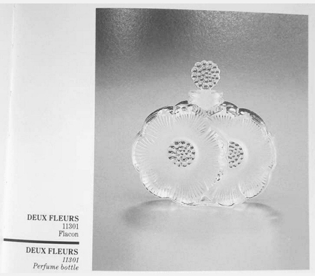 Lalique Deux Fleurs, Ophalen of Verzenden, Rond, Glas