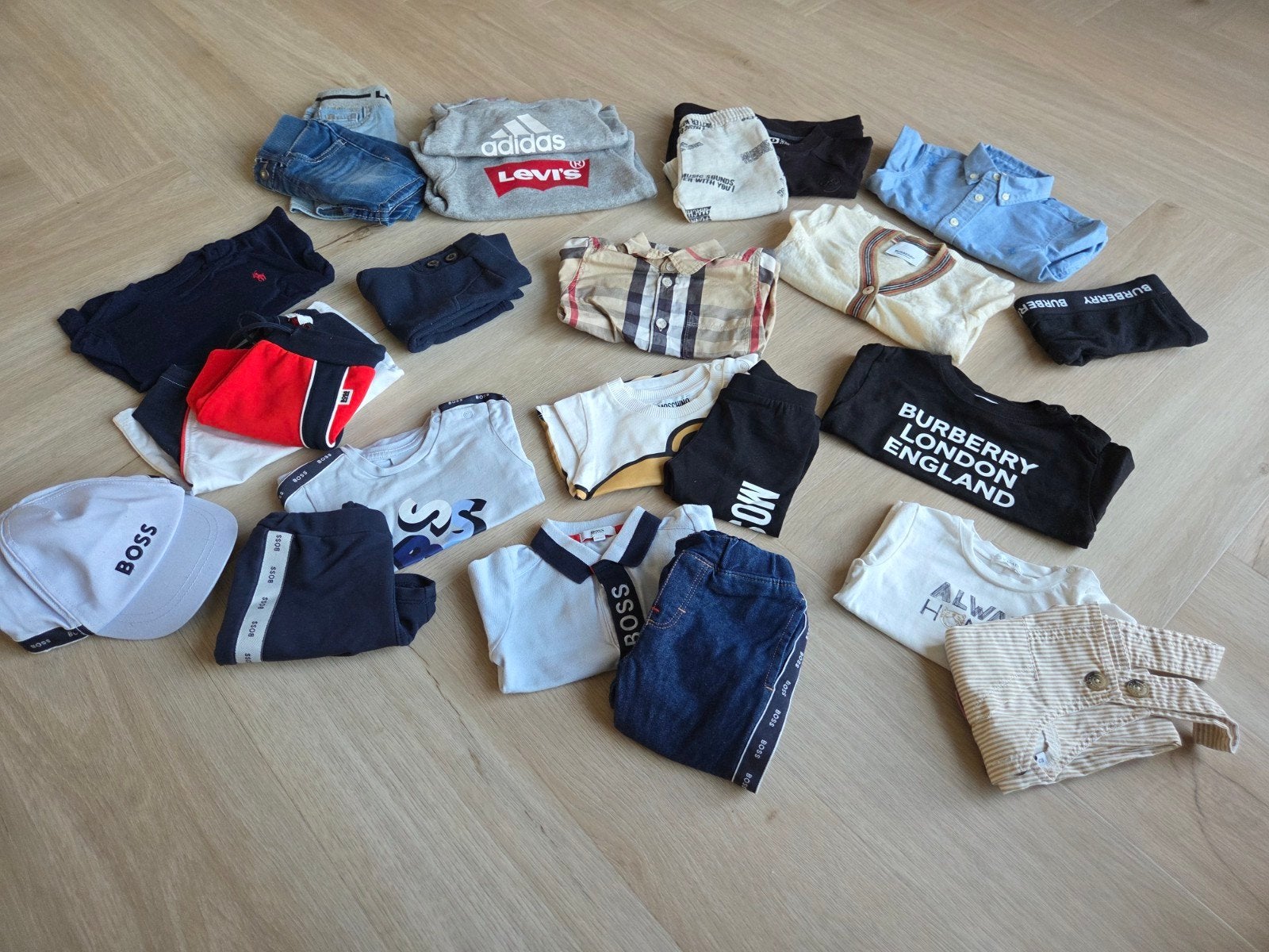 46-delige merkkleding bundel baby jongen mt 50-68 | Burberry, Ophalen of Verzenden, Zo goed als nieuw, Maat 68