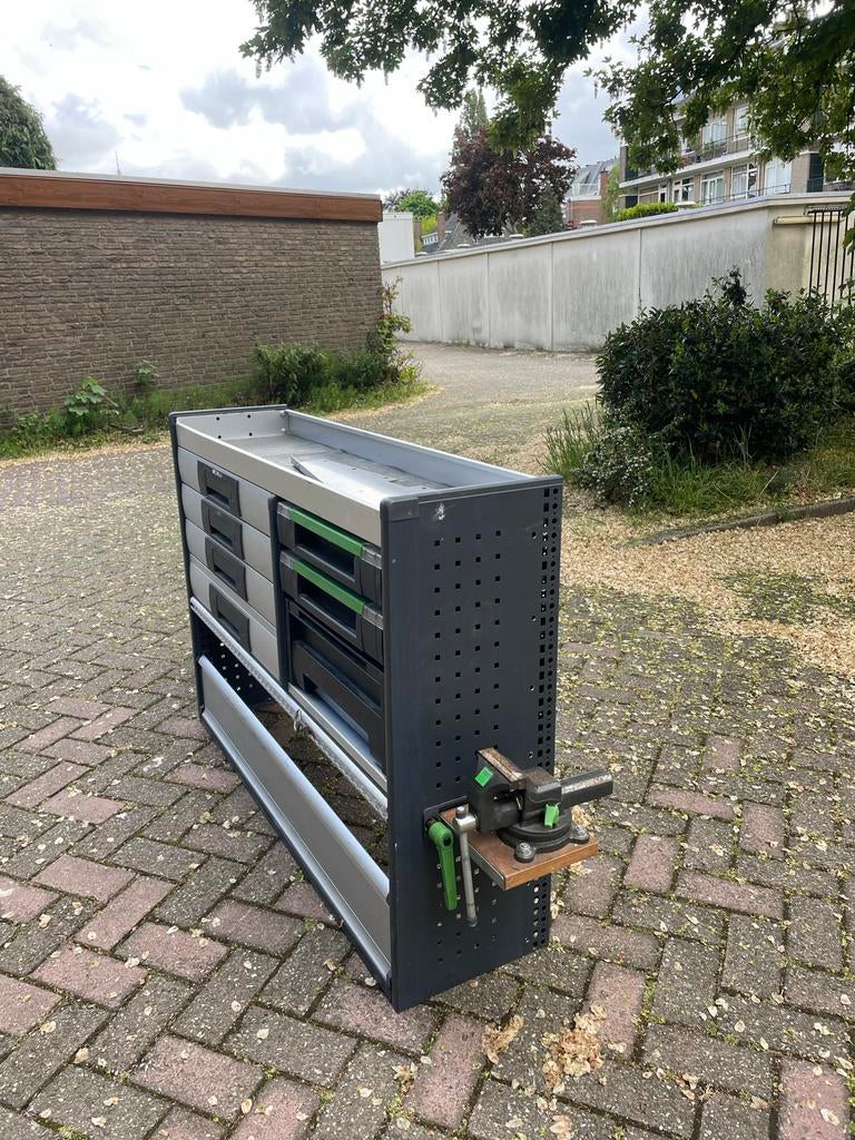 Bedrijfsbusinrichtinf met lades en bankschroef, Bott vario, Auto diversen, Auto-accessoires, Zo goed als nieuw, Ophalen