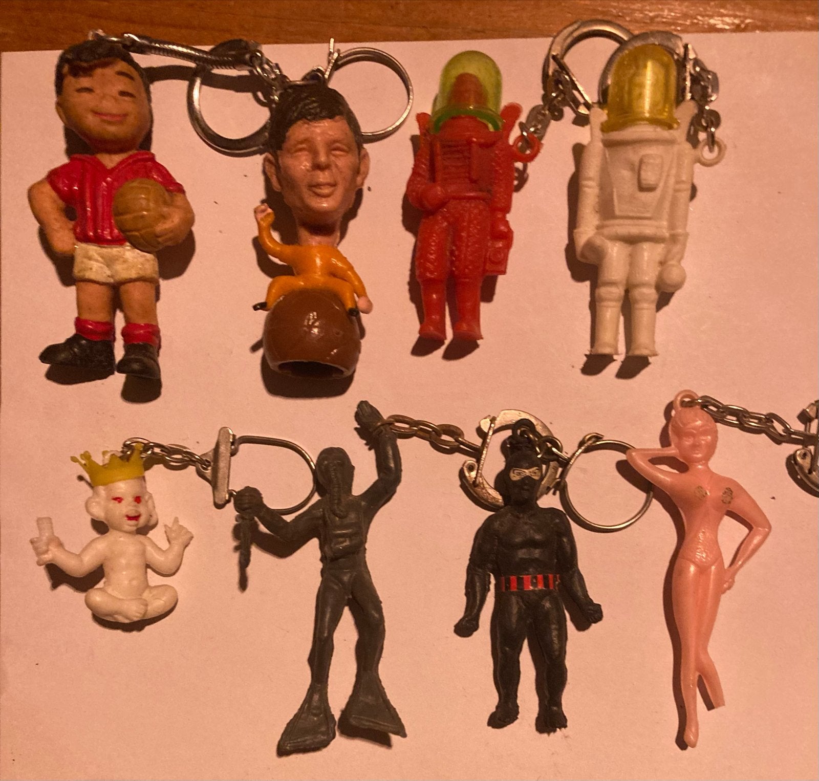 Vintage Sleutelhangers Menselijke Figuren - Diverse Modellen, Verzamelen, Ophalen of Verzenden, Gebruikt, Knuffel of Figuurtje