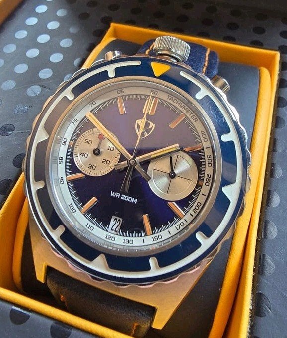 Stuckx Bull V42 Chronograaf Herenhorloge,  Bullhead, Overige merken, Leer, Staal, Polshorloge