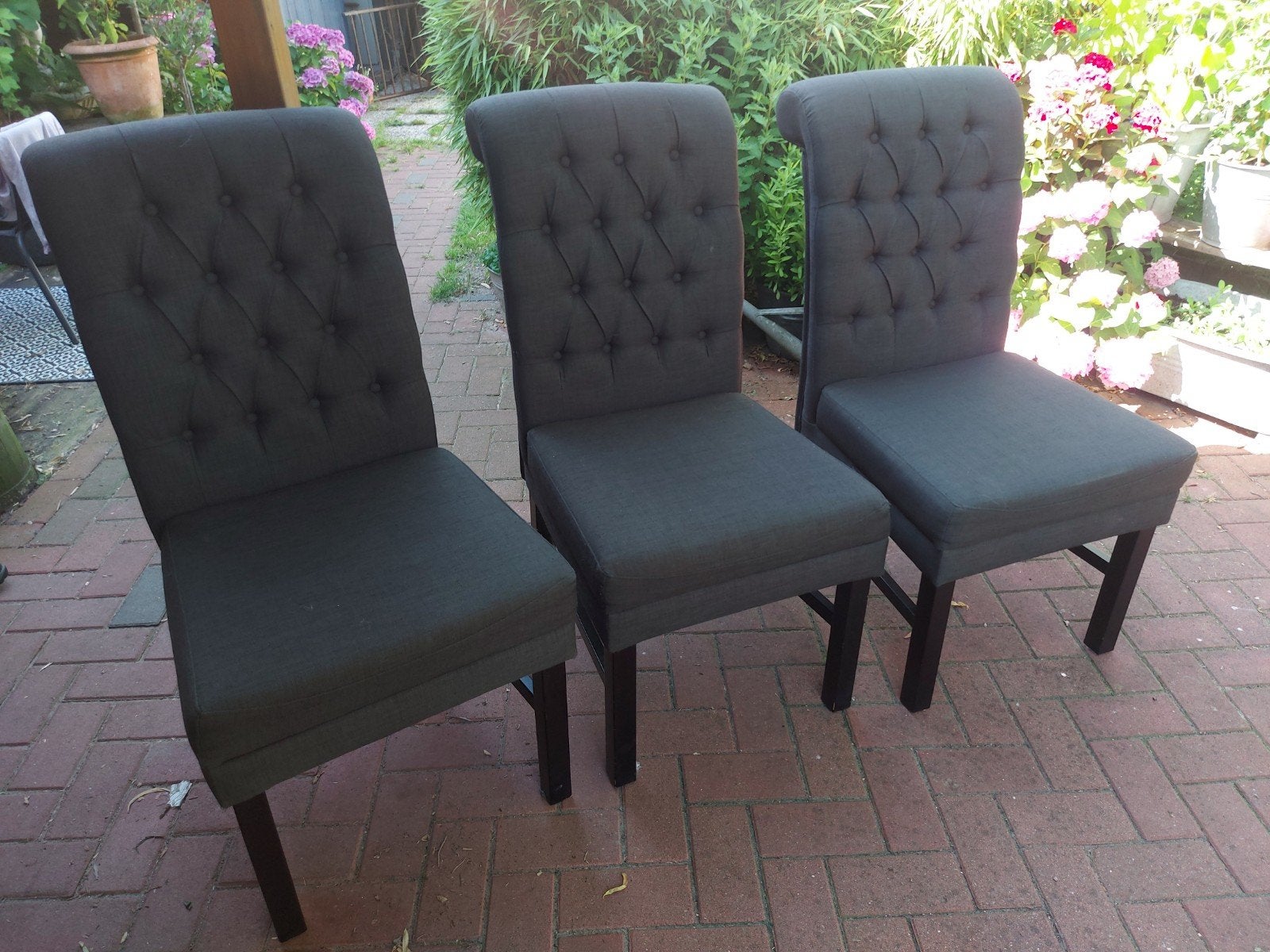 3 mooie stevige eetkamer stoelen voor 25 euro samen, Huis en Inrichting, Ophalen