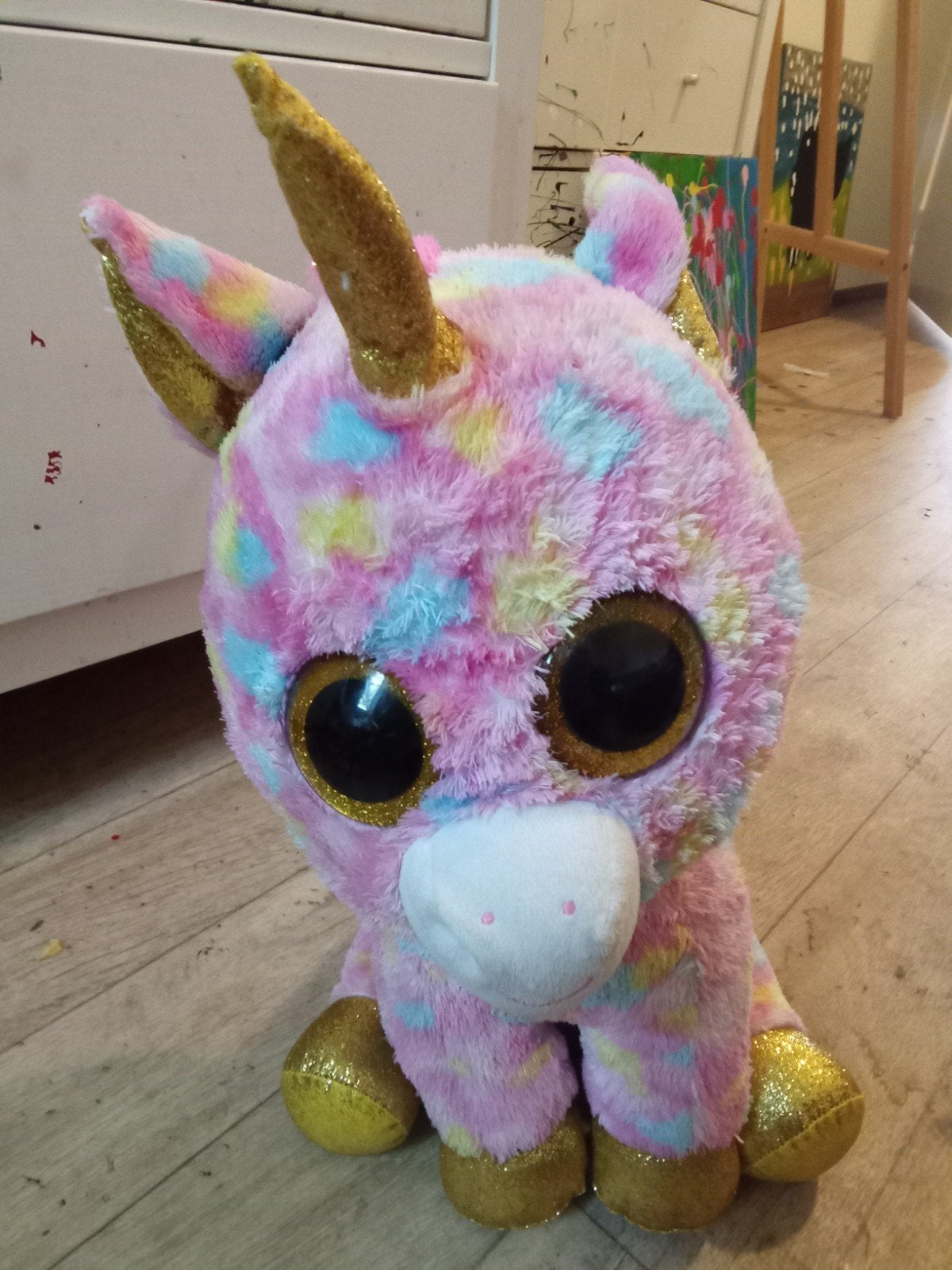 mooie grote regenboog eenhoorn knuffel ongebruikt merk TY, Eenhoorn, Overige karakters, Nieuw, Ophalen of Verzenden