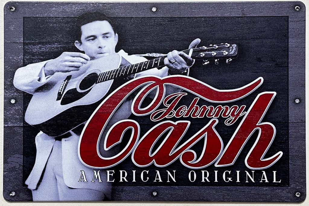 Johnny Cash American Original reclamebord van metaal deco, Info@deconoord.nl, Deco Noord, Nieuw, Ophalen of Verzenden