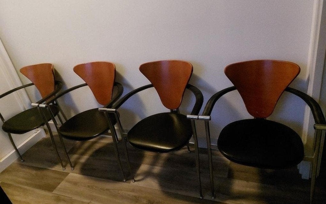 Set van 4 Marilyn Stiletto stoelen - Arrben Italy, Huis en Inrichting, Ophalen, Gebruikt, Vier