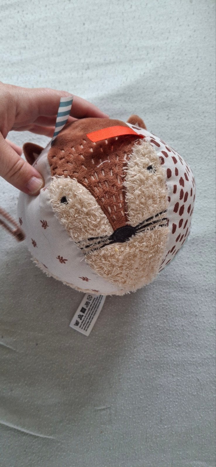 Hema bal vos rammelaar baby speelgoed, Ophalen of Verzenden, Zo goed als nieuw, Rammelaar, Met geluid