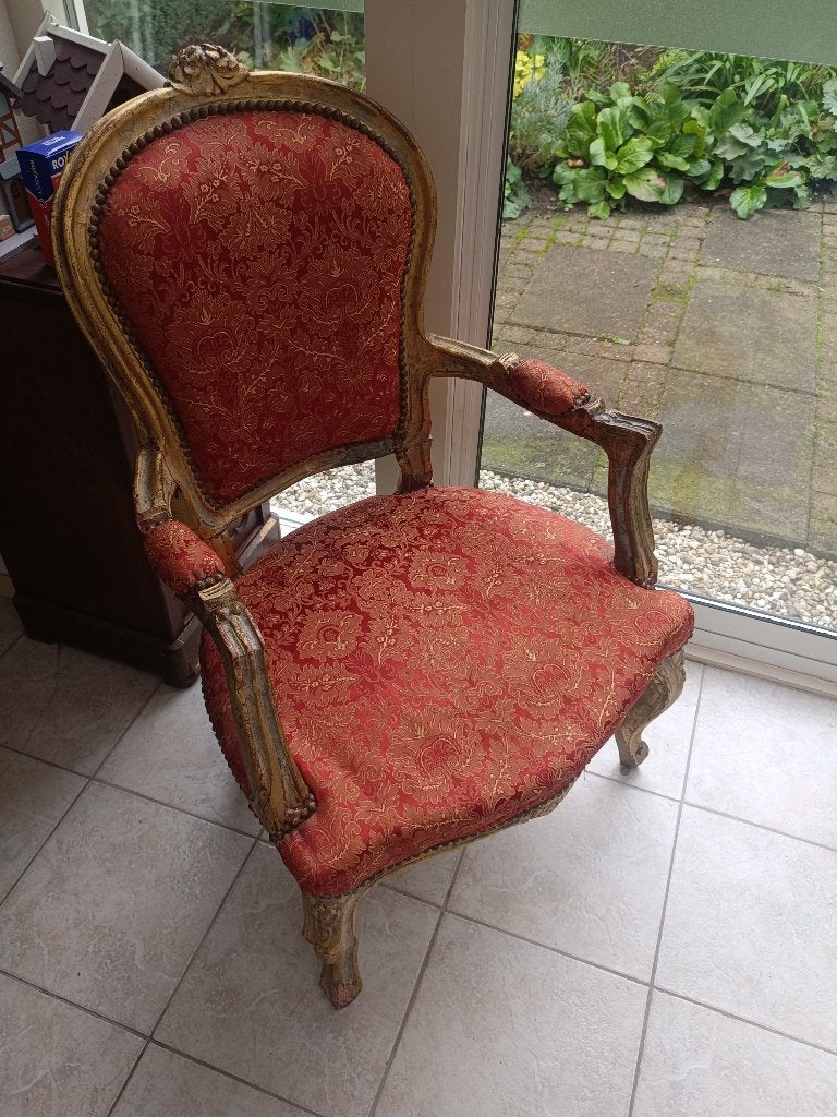 Set van vier antieke fauteuils, Ophalen