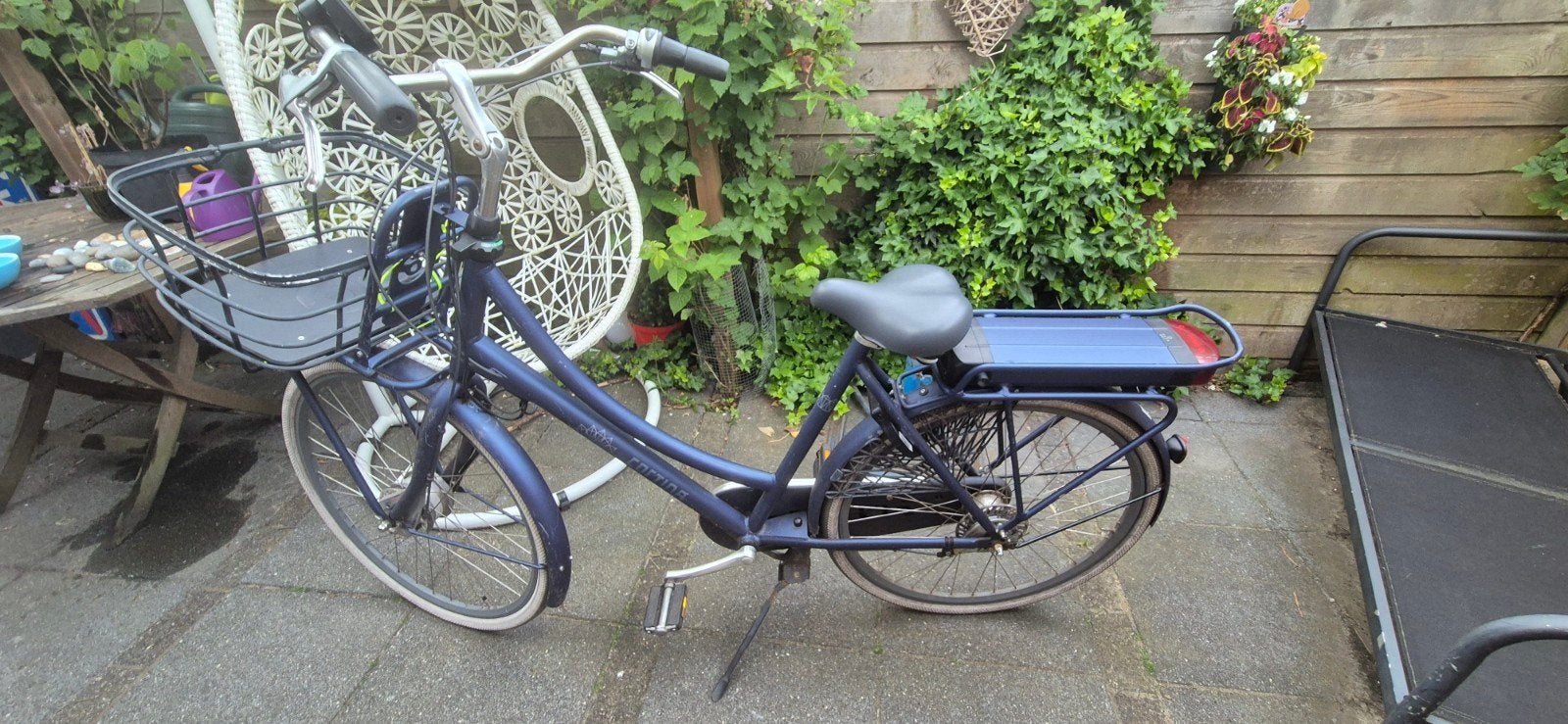 Cortina elektrische dames fiets, Fietsen en Brommers, Elektrische fietsen, Ophalen, Gebruikt, Cortina, 59 cm of meer