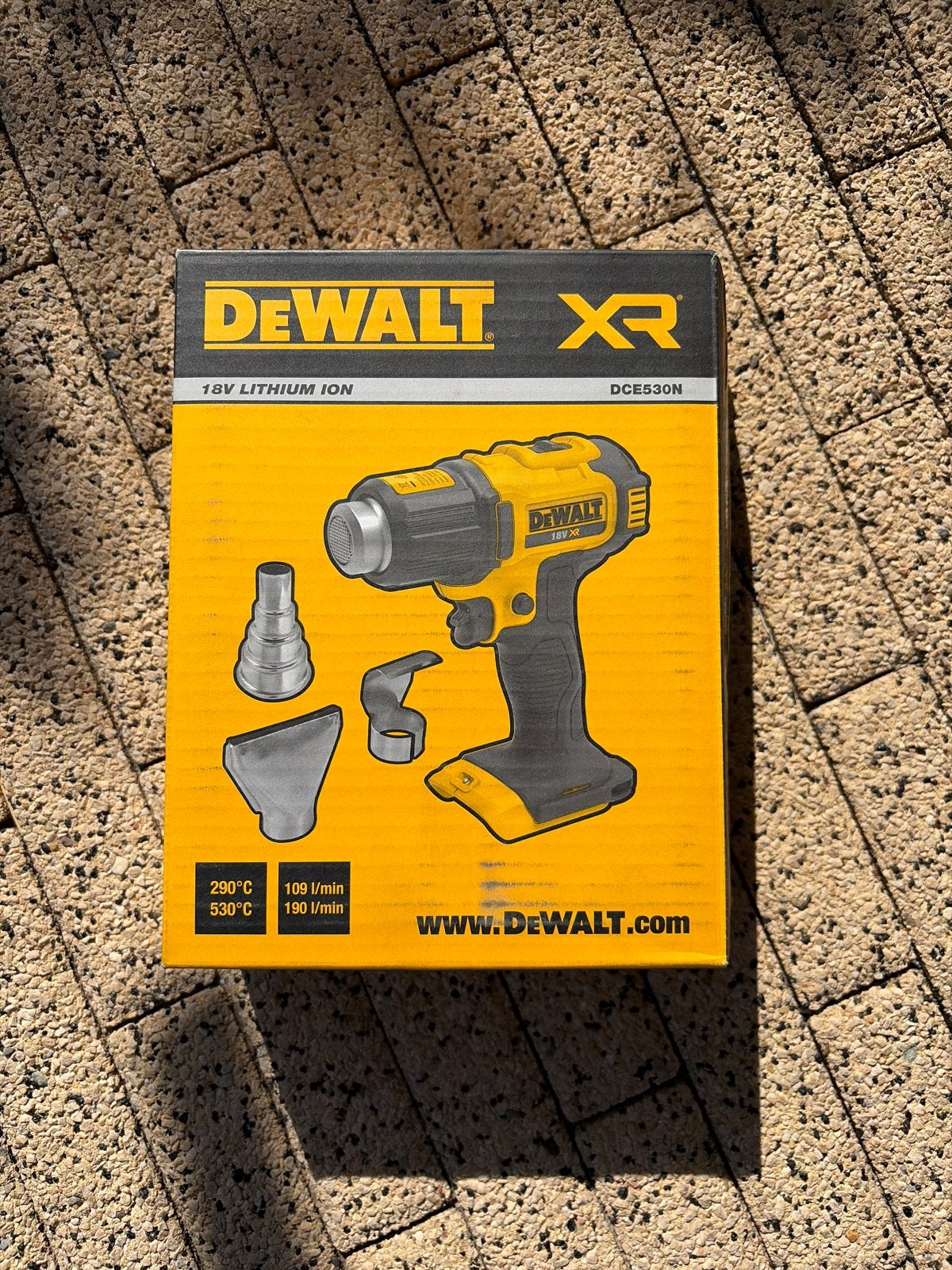DeWalt DCE530N Heteluchtpistool, Doe-het-zelf en Verbouw, Gereedschap | Handgereedschap, Ophalen of Verzenden, Nieuw, Overige typen