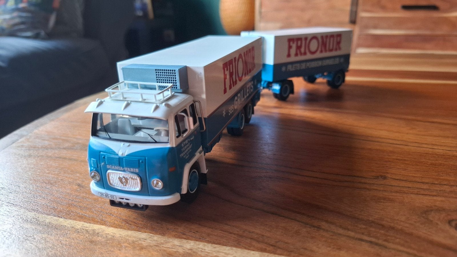 Tekno Scania Vabis Sties, Hobby en Vrije tijd, Ophalen of Verzenden, Zo goed als nieuw, Bus of Vrachtwagen, Tekno