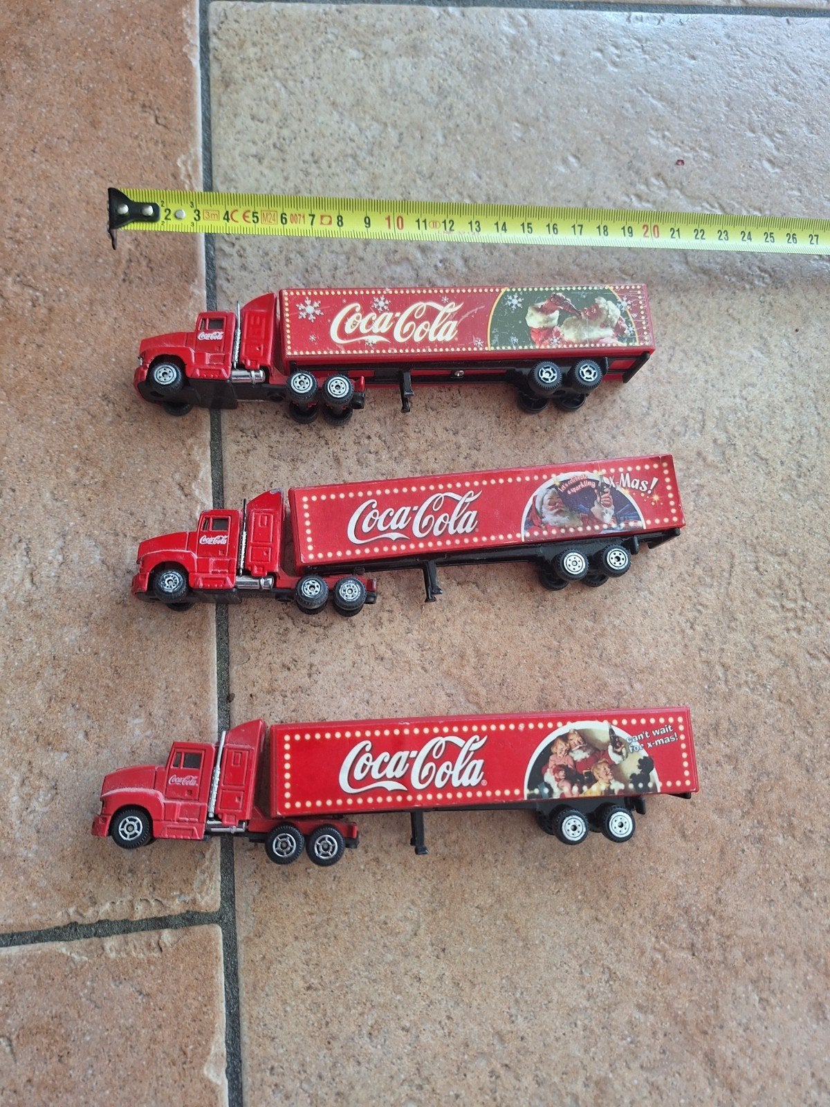 Set van 3 Coca-Cola Kersttrucks - Verzamelobjecten, Ophalen of Verzenden, Gebruikt