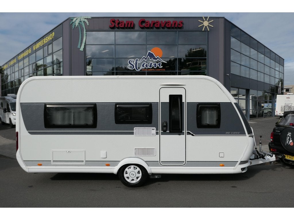 Hobby De Luxe 460 LU enk. bed mover en voort., Hobby, 4 tot 5 meter, Tot en met 4, 2 aparte bedden