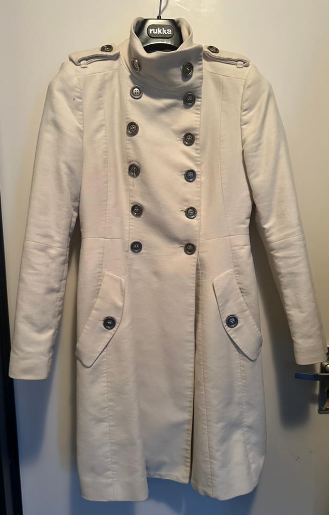 Superleuke Mango jas, maat S, Kleding | Dames, Jassen | Winter, Ophalen of Verzenden, Zo goed als nieuw, Beige