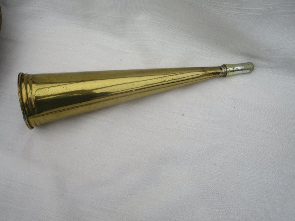 Antieke Messing Scheepshoorn-Misthoorn,v.a 35,00e, Ophalen of Verzenden, Brons