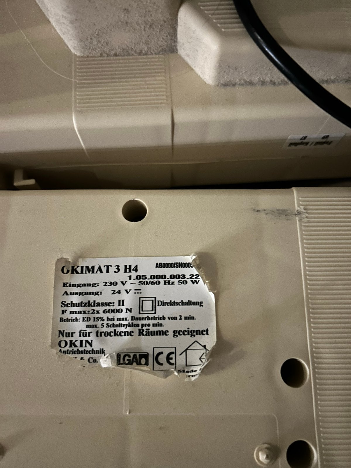 Gratis afhalen: OKIMAT 3 H4 bedmotoren 2x, Ophalen, Gebruikt, Verstelbaar