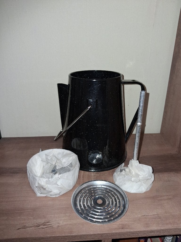 Emaille camping kookstel 4-delig, Ophalen of Verzenden, Zo goed als nieuw