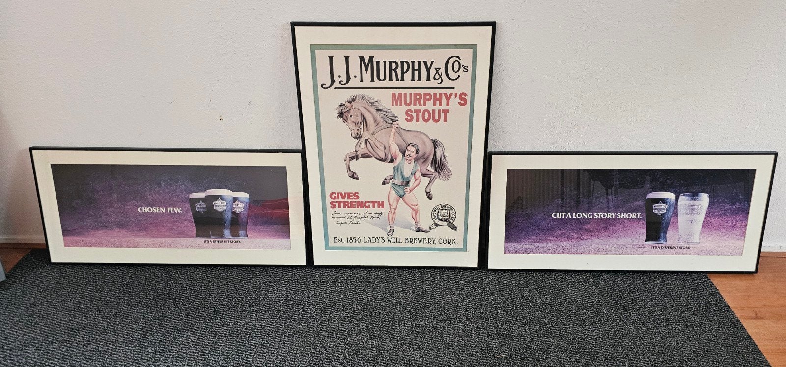 Murphy's Stout reclame posters (3 stuks), Verzamelen, Ophalen, Gebruikt, Overige merken