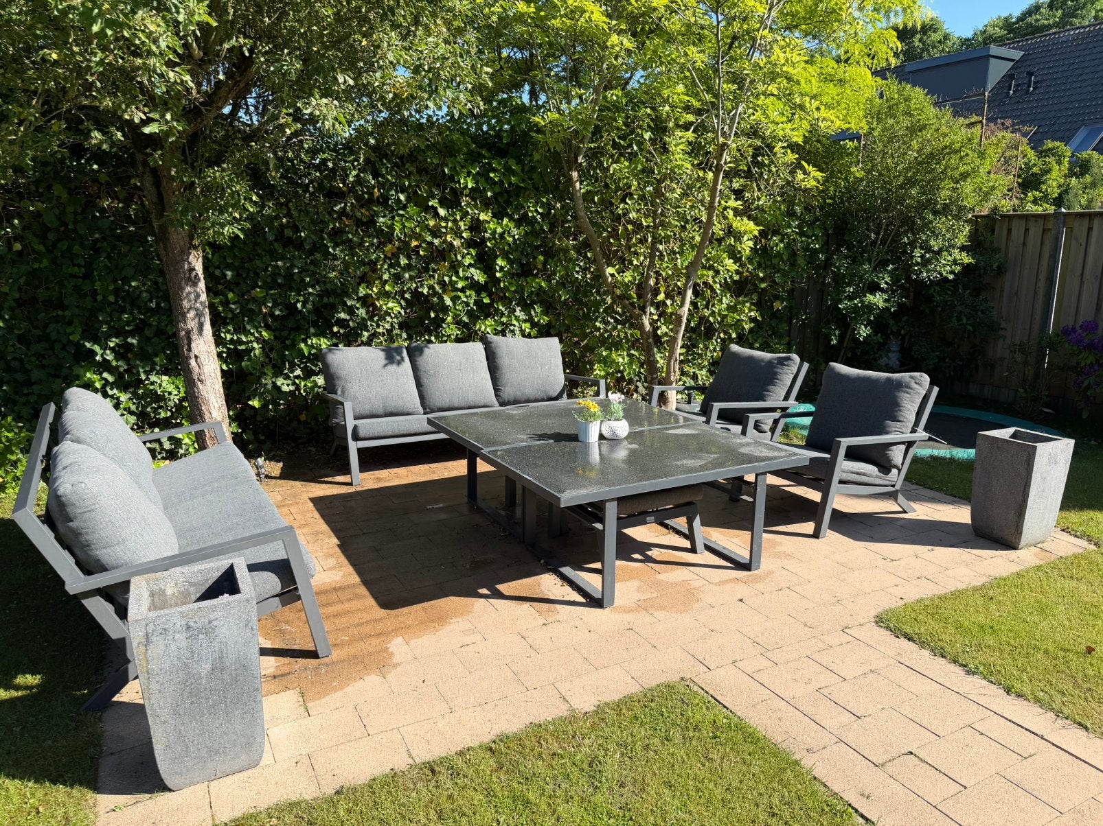 Loungeset 6 delig, Ophalen of Verzenden, Gebruikt, Wicker, 8 zitplaatsen